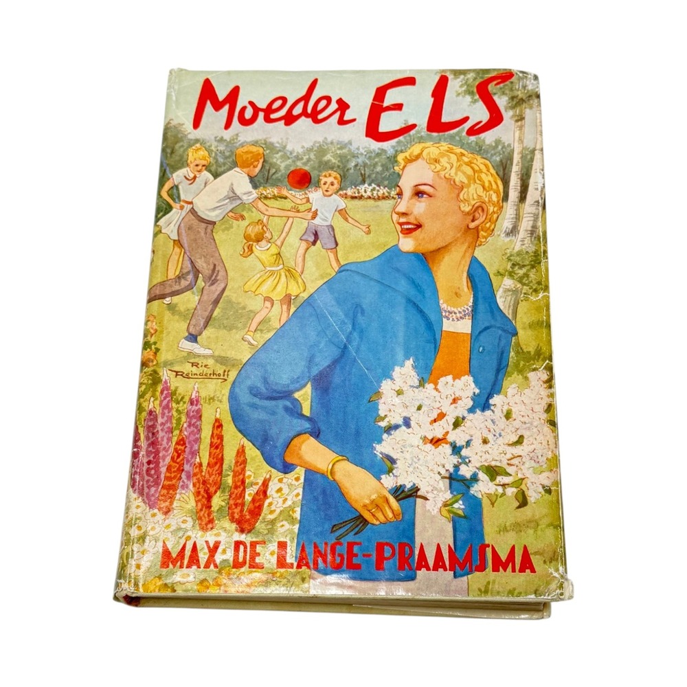 Moeder Els Lange-Praamsma HC DJ Book 1955 Dutch Fiction Vintage Goud-Elsje 1955